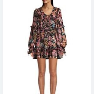 Ted Baker Hendria Ruffle-Trim Mini Dress Size 1